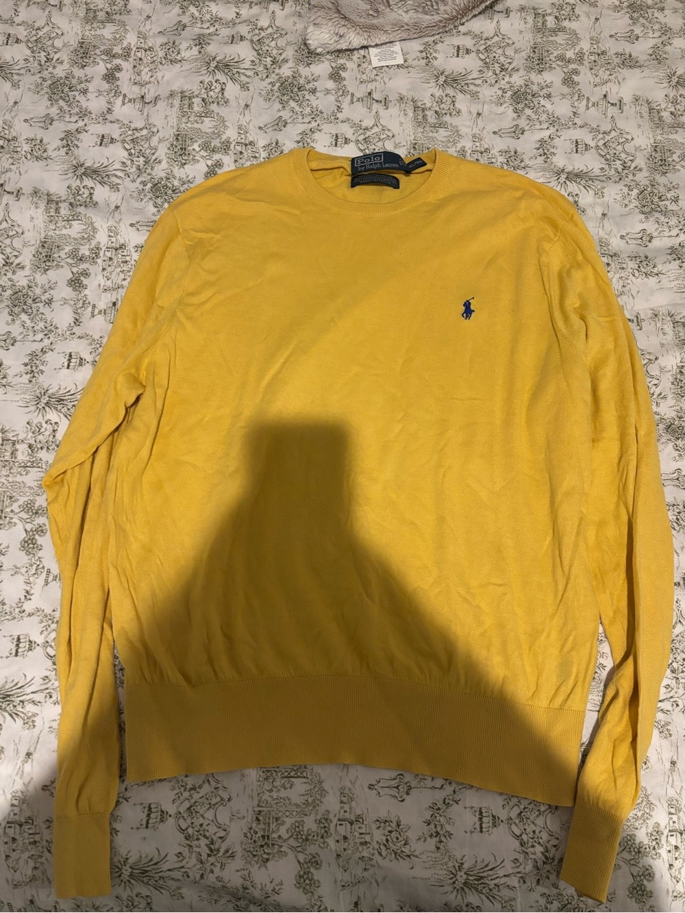 Polo by Ralph Lauren Men’s Yellow XL Crewneck Sweater